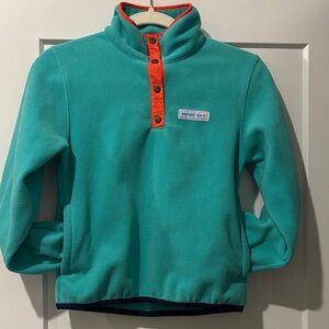 Obermeyer Turquoise Fleece with Bright Orange Trim